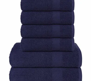 vidaXL Set ručnika FROGN od 6 dijelova tamnoplave boje 360 g/m² - Venlo