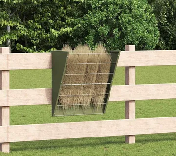 vidaXL Viseća hranilica za sijeno Maslinastozelena 61 x 33 x 66 cm - Venlo