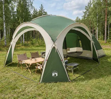vidaXL Bočna šatora Zelena 410 x 410 x 250 cm Poliester i čelik - Venlo