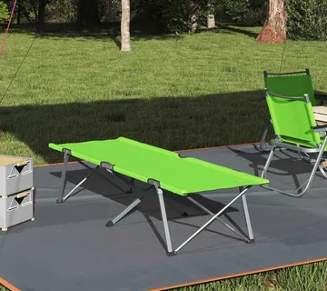 vidaXL Sklopivi kamperski krevet Zelena 194 x 62,5 x 42,5 cm - Venlo