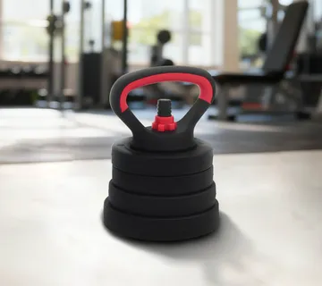 vidaXL 4-u-1 set bučica, brojčana i kettlebell 20 kg Crna i crvena - Venlo