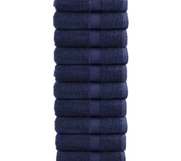 vidaXL Premium ručnici za goste SOLUND 10 kom. tamnoplave boje 30x50 cm 600 g/m² - Venlo
