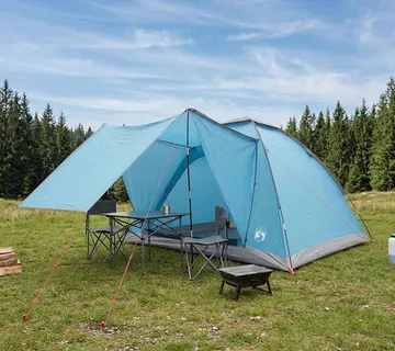 vidaXL Kamping šator 4-osobni Plava Poliester i čelik - Venlo