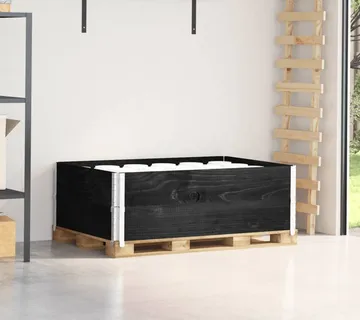 vidaXL Okviri za palete 2 kom crni 120 x 80 cm od masivne borovine - Venlo