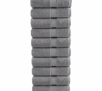 vidaXL Premium ručnici za goste SOLUND 10 kom. sive boje 30x50 cm 600 g/m² - Venlo