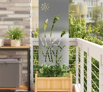 vidaXL Privatnost u vrtu Srebrno 50 x 140 cm Nehrđajući čelik - Venlo
