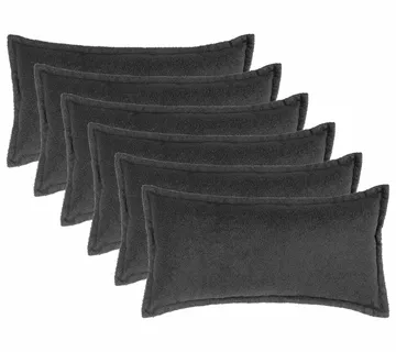 vidaXL Presvlaka za jastuk 6 pcs HOUTEN Tamnosiva 40 x 80 cm Bouclé - Venlo