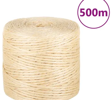 vidaXL Uže od 100 % sisala 4 mm 500 m - Venlo