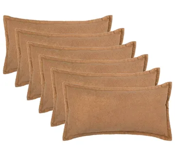 vidaXL Presvlaka za jastuk 6 pcs HOUTEN Bež 40 x 80 cm Bouclé - Venlo