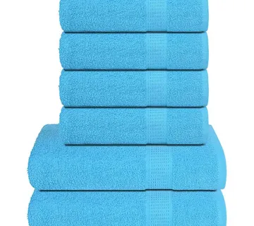 vidaXL Set ručnika od 6 dijelova FROGN tirkizni 360 g/m² - Venlo