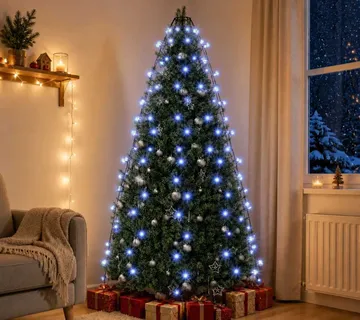 vidaXL Mrežasta svjetla za božićno drvce 180 LED žarulja plava 180 cm - Venlo