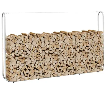 vidaXL Stalak za drva za ogrjev 250x25x150 cm Pocinčani čelik - Venlo
