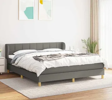 vidaXL Okvir kreveta s oprugama i madrac svjetlosivi 180x200cm tkanina - Venlo