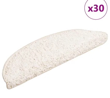 vidaXL Prostirke za stepenice 30 kom 56x17x3 cm bijele poluokrugle - Venlo