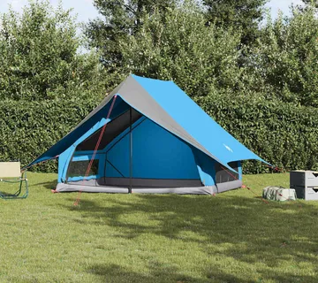 vidaXL Obiteljski šator s krovom Plava i siva 256 x 256 x 185 cm - Venlo