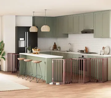vidaXL Vrata za pse s vratašcima 15 panela sklopiva 750 cm drvo topole - Venlo