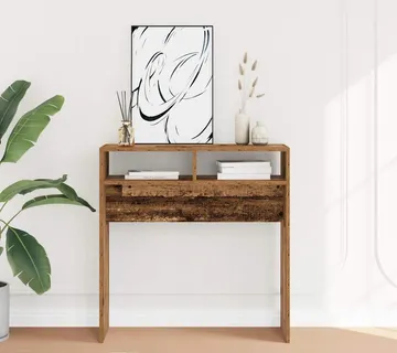 vidaXL Konzolni stol Staro drvo 78x30x80 cm Konstruirano drvo - Venlo
