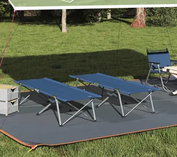 vidaXL Sklopivi kamperski krevet 2 kom. Plava 194 x 62,5 x 42,5 cm - Venlo