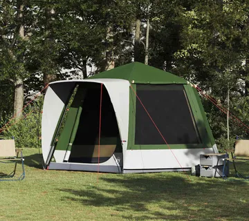 vidaXL Kamping šator Kabina Zelena 420 x 420 x 227 cm Poliester - Venlo
