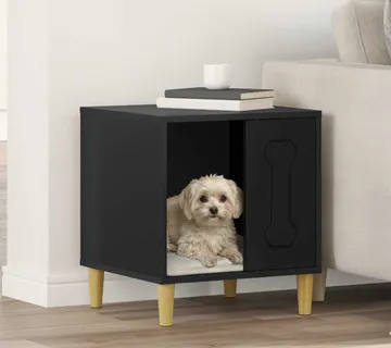 vidaXL Kućica za pse Crna 44 x 42 x 49 cm Konstruirano drvo - Venlo