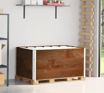 vidaXL Okviri za palete 3 kom smeđi 120 x 80 cm od masivne borovine - Venlo