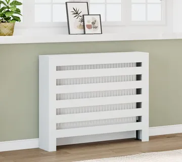 vidaXL Pokrov za radijator bijeli 104 x 20 x 82 cm konstruirano drvo - Venlo