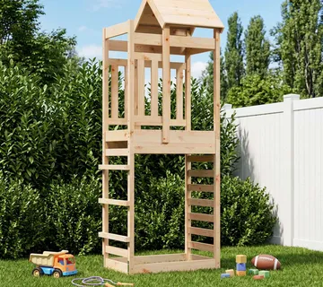vidaXL Igraći Toranj Smeđa 52,5 x 85 x 238 cm Čvrsto borovo drvo - Venlo