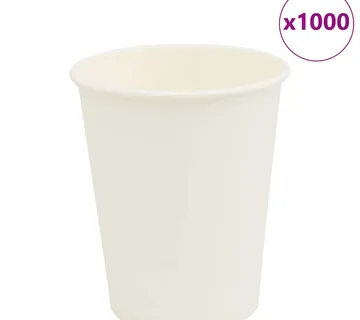 vidaXL papirnate šalice za kavu 1000 kom 8 oz 200 ml bijele - Venlo