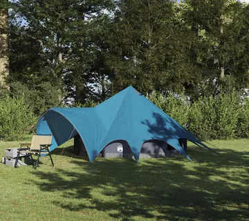 vidaXL Teepee šator za 3 osobe 3-osobni Plava i siva - Venlo