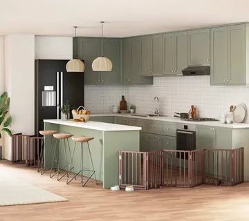 vidaXL Vrata za pse s vratašcima 12 panela sklopiva 600 cm drvo topole - Venlo