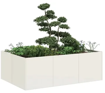 vidaXL Sadilica bijela 120x80x40 cm od čelika - Venlo