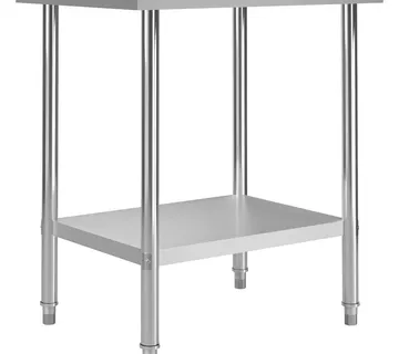 vidaXL Kuhinjski radni stol 80 x 60 x 85 cm od nehrđajućeg čelika - Venlo