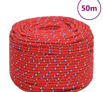 vidaXL Brodski konop crveni 6 mm 50 m od polipropilena - Venlo