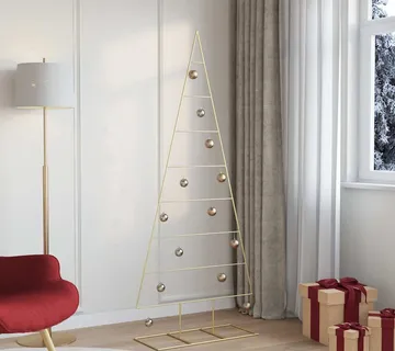 vidaXL Metalna božićna jelka Zlatno 181 cm Čelik s praškastim premazom - Venlo