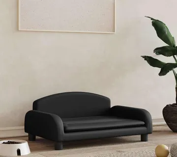 vidaXL Krevet za pse crni 70 x 45 x 30 cm od umjetne kože - Venlo