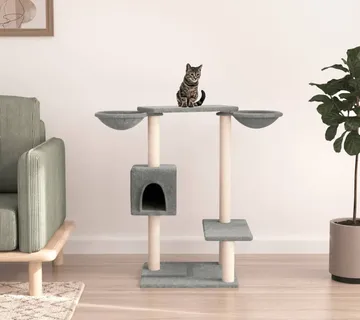 vidaXL Penjalica za mačke sa stupovima za grebanje svjetlosiva 82 cm - Venlo