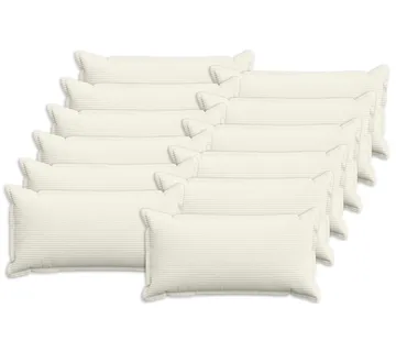 vidaXL Presvlaka za jastuk 12 kom. HOUTEN Krem 40 x 80 cm Kord - Venlo