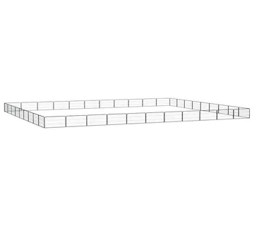 vidaXL Ograda za pse s 40 panela crna 100 x 50 cm čelik obložen prahom - Venlo