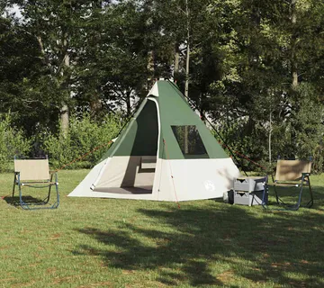 vidaXL Tipi šator 6-osobni Vodootporan Zelena taft - Venlo