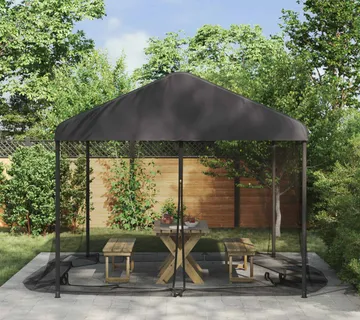 vidaXL Mreža protiv komaraca za gazebo 220 mesh Crna 4 x 3 x 2 cm - Venlo