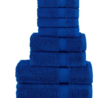 vidaXL 8-dijelni vrhunski set ručnika SOLUND plavi 600 gsm - Venlo
