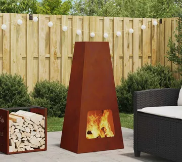 vidaXL Vatra zdjela Rđa Veličina 50 x 35 x 100 cm Otporni čelik - Venlo