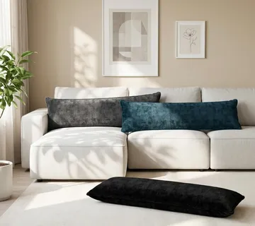 vidaXL Presvlaka za jastuk 2 kom. HOUTEN Tamnosiva 40 x 145 cm - Venlo