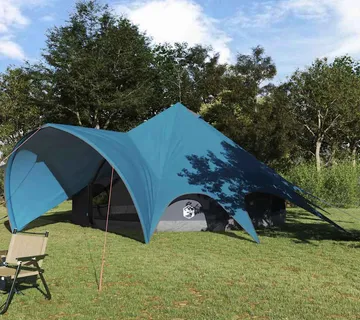vidaXL Teepee šator za 7 osoba 7-osobni Plava i siva - Venlo