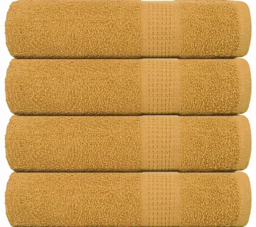 vidaXL Ručnici za tuširanje FROGN 4 kom zlatne boje 70x140 cm 360 g/m² - Venlo