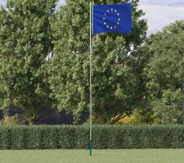 vidaXL Europska zastava i jarbol 6,08 m aluminijski - Venlo