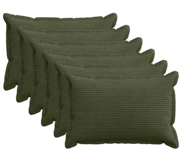 vidaXL Presvlaka za jastuk 6 kom. HOUTEN Zelena 50 x 75 cm Kord - Venlo