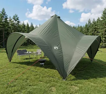 vidaXL Šator za zabave 400 x 400 x 320 cm Vojska zelena - Venlo