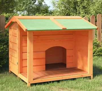 vidaXL Kućica za pse smeđa 96 x 87 x 80,5 cm od masivne borovine - Venlo