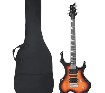 vidaXL Električna gitara za početnike s torbom smeđa-crna 4/4 39 " - Venlo